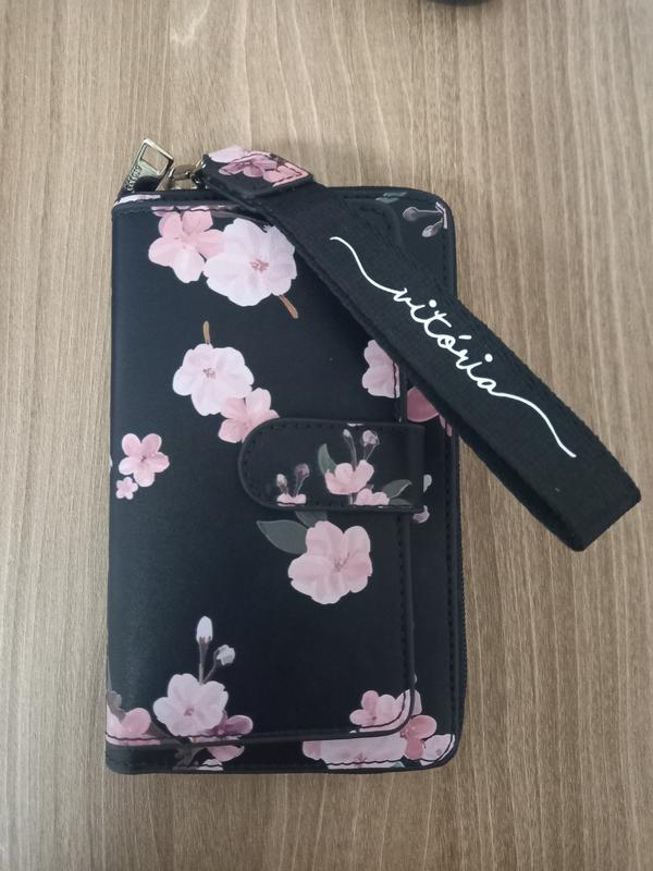 Carteira Soho Double - Classical Rose Black Iniciais - Gocase