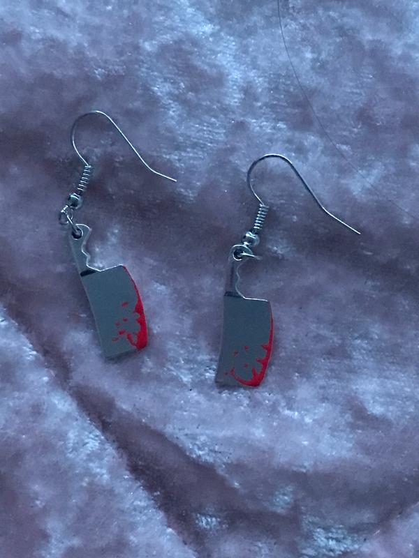 Mini Cleaver Knife Earrings GEEKYGET