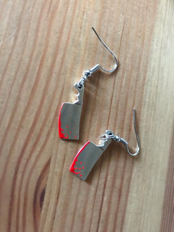 Mini Cleaver Knife Earrings GEEKYGET
