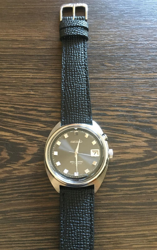 Rios1931 FRENCH Leather Watch Strap in BLACK