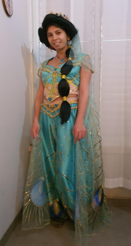 Disney Aladdin Princess Jasmine Dress Cosplay Costume - New Edition
