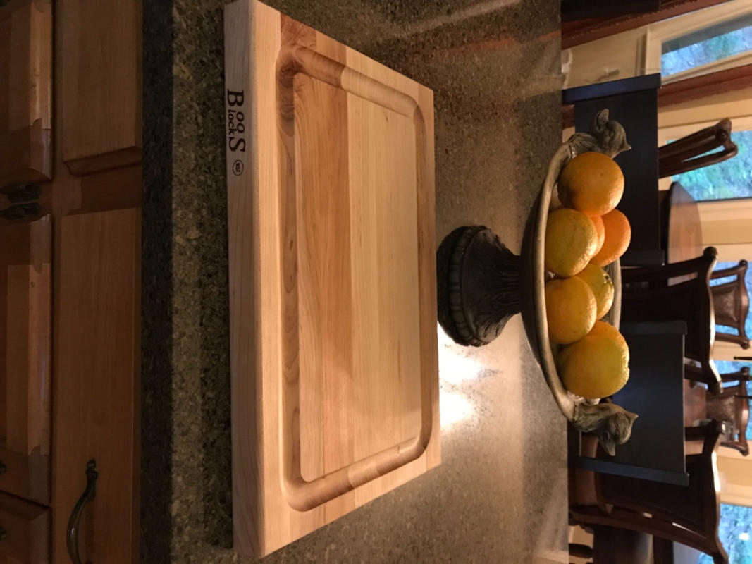 John Boos Maple BBQ Cutting Board with Juice Groove 18 x 12 x 1.5