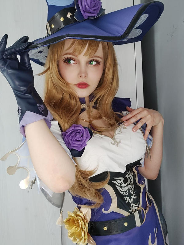 Uwowo Game Genshin Impact Cosplay Lisa Witch Of Purple Rose Costume Th Uwowo Cosplay