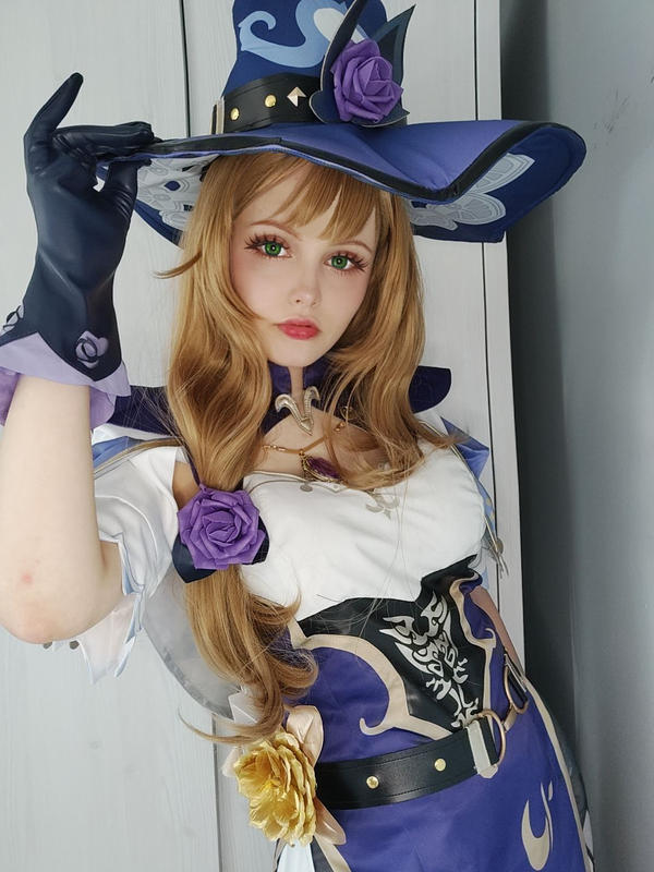 Uwowo Game Genshin Impact Cosplay Lisa Witch Of Purple Rose Costume Th Uwowo Cosplay