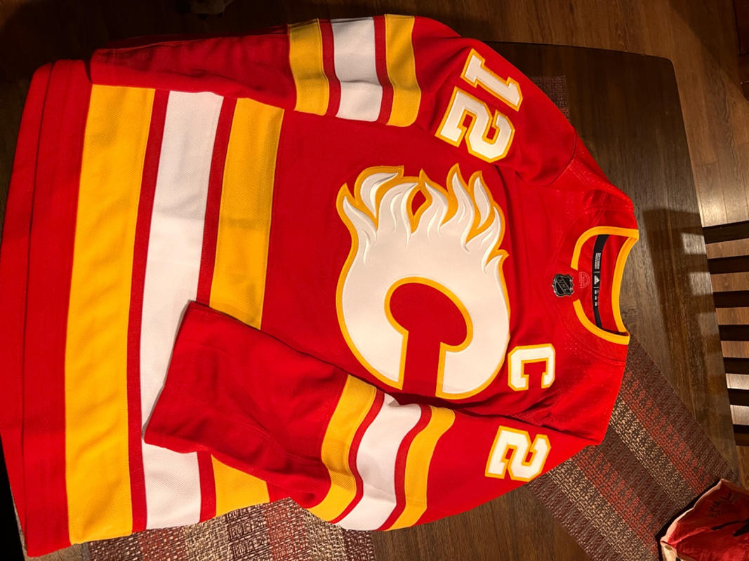 Customizable Calgary Flames Adidas Primegreen Authentic NHL Hockey Jersey - Away / XXL/56
