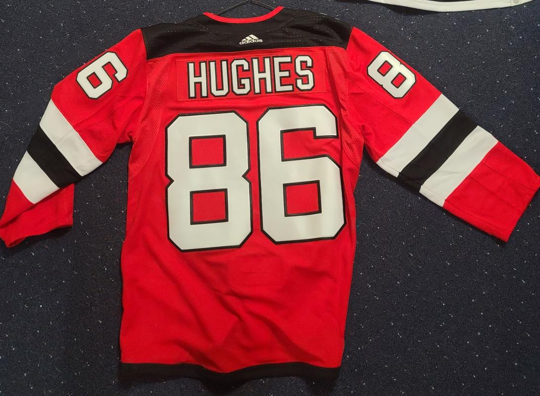 JACK HUGHES NEW JERSEY DEVILS THIRD AUTHENTIC PRO ADIDAS NHL