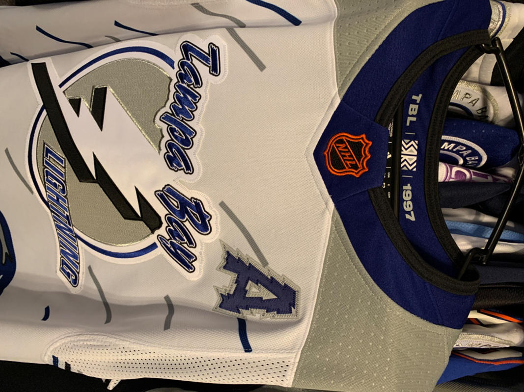 Men's NHL Tampa Bay Lightning Nikita Kucherov Adidas Primegreen Reverse  Retro White - Authentic Pro Jersey with ON ICE Cresting - Sports Closet