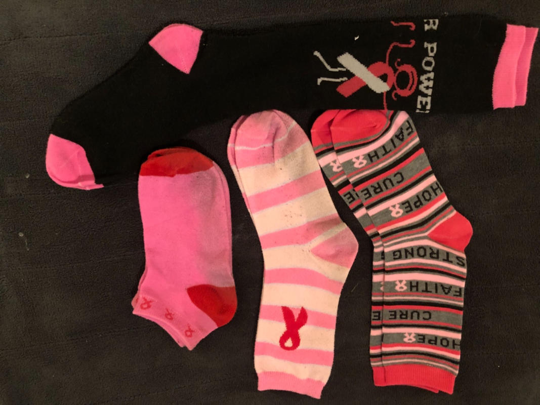 Breast Cancer Awareness Socks - Crew Socks for Women - John's Crazy Socks