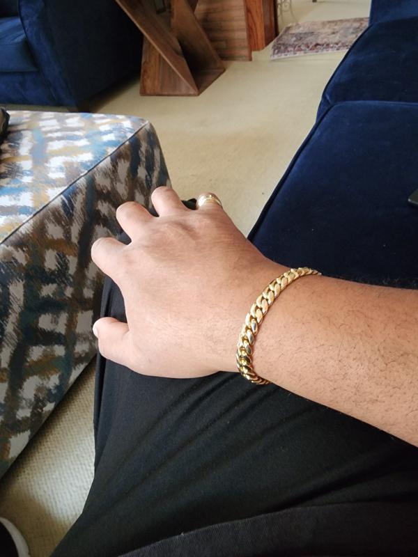 10K Yellow Gold Miami Cuban Link Chain Bracelet