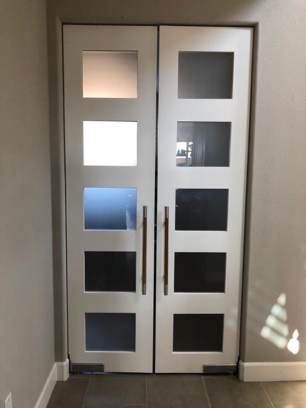 Double Swinging Glass Interior Doors, 72×80 Sliding Closet Door