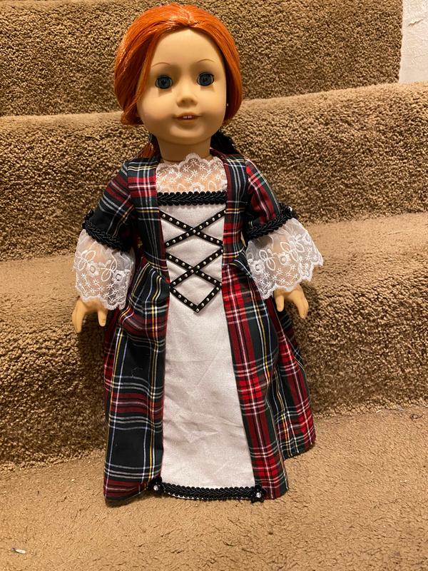 My Angie Girl 18th Century Colonial Gown Doll Clothes Pattern 18 Inch American Girl Dolls