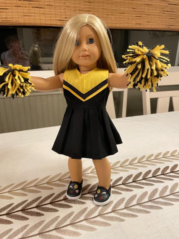 Made for 18 Inch Size Dolls Green Bay Cheerleader Dress With 