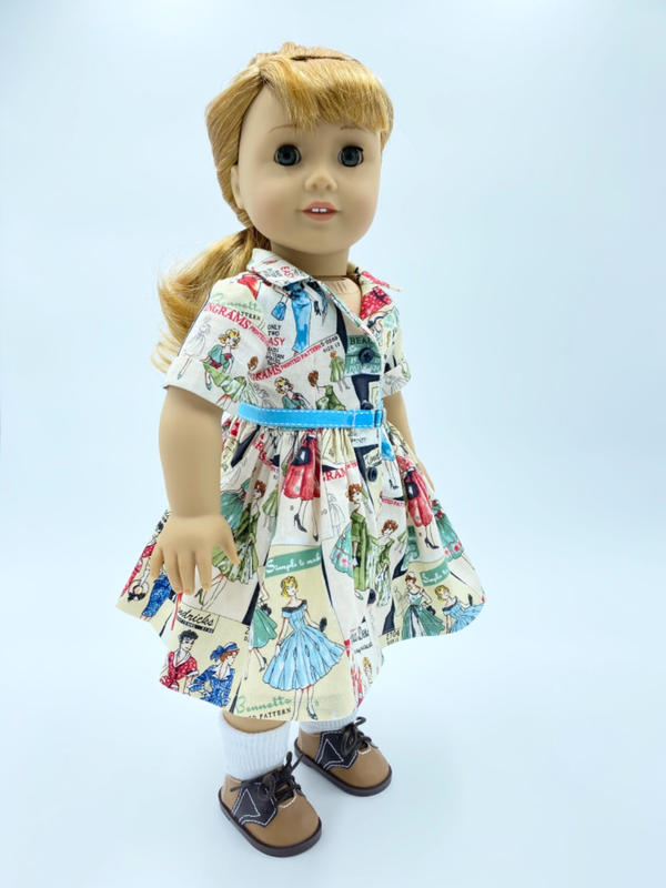 Kindred Thread Fifties Shirtwaist Dress Doll Clothes Pattern 18 inch ...