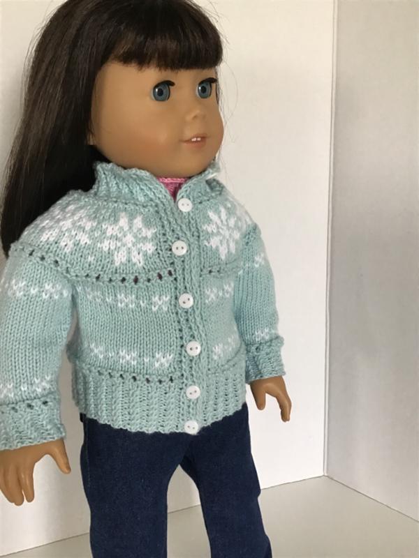 Clarisse's Closet Fairlee Cardigan Knitting Pattern 18 inch dolls