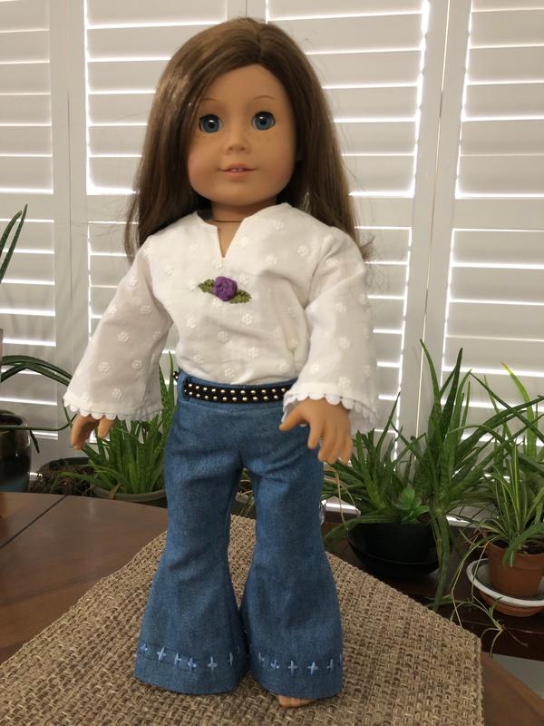 Flossie Potter Hip-Hugger Bell Bottoms Doll Clothes Pattern 18 inch ...