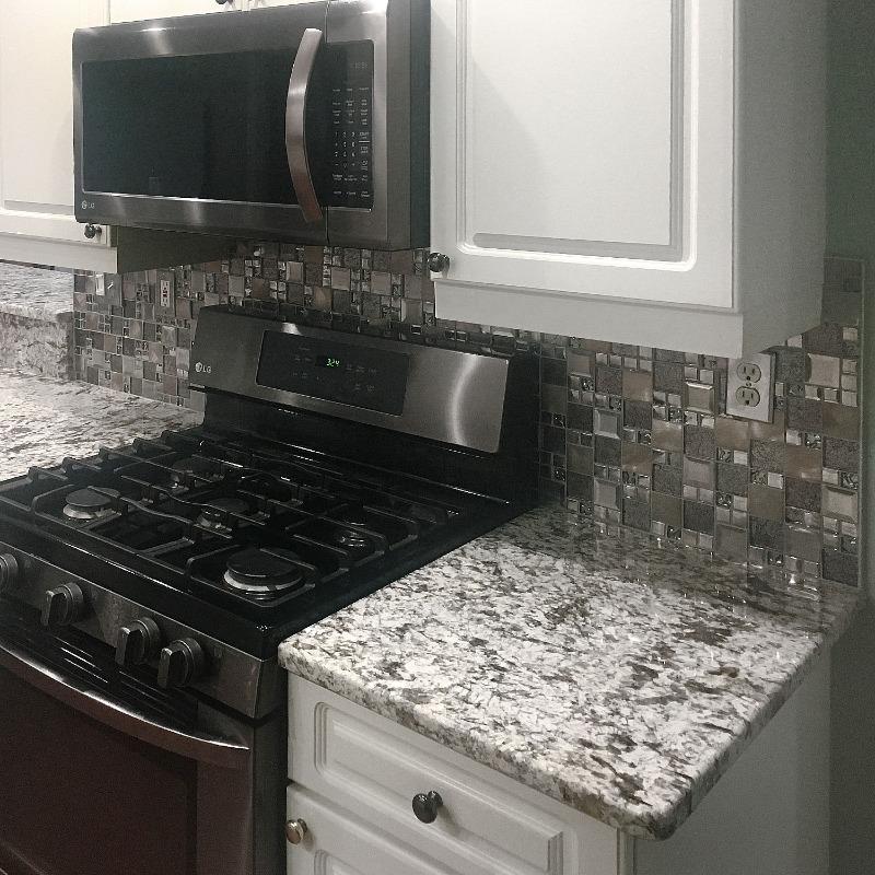 Glass Metal Gray Copper Mosaic Backsplash Tile | Backsplash.com