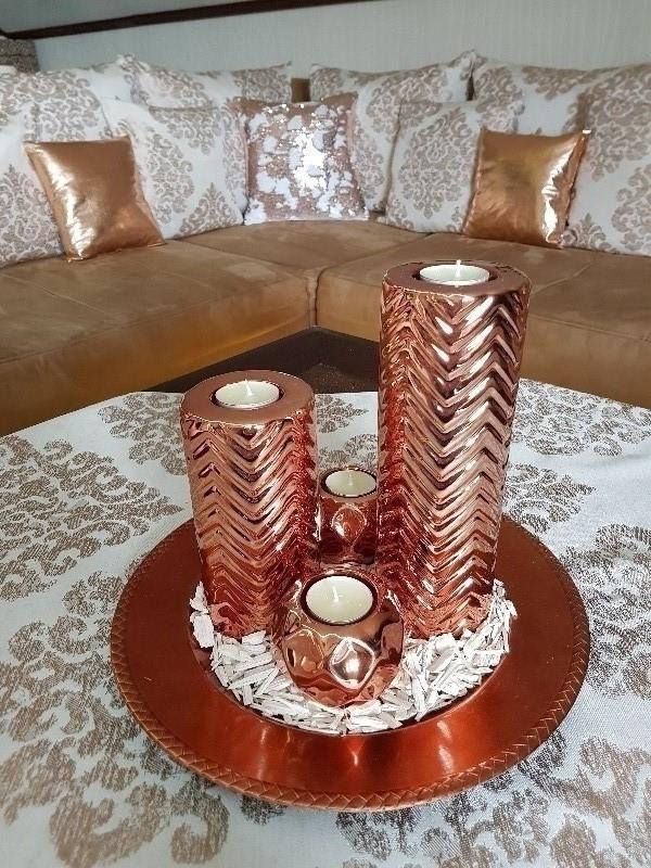 White & Bronze Reversible Sequin Glam Pillow Glam Pillows