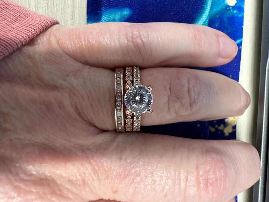 Women's One and Only Engagement Ring in Rose Gold | Diamond Center Stone | Size 9.5 | Sterling Silver | Modern Gents Trading Co