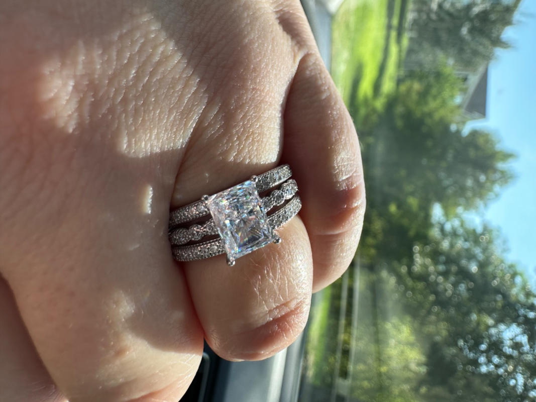 Emma Ring 1.75 Carat Emerald Cut Moissanite Engagement Ring