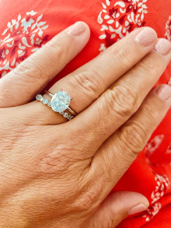 Oval Solitaire Engagement Ring Hidden Halo Ring Modern Gents