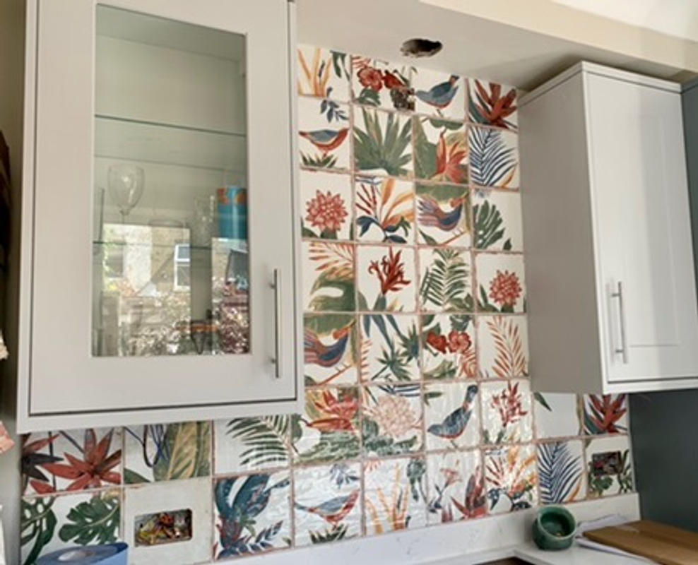 Tuscany Tropical Décor 20cm x 20cm Baked Tiles