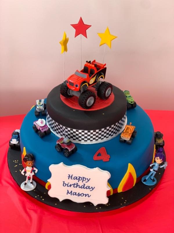 DIY Monster Truck Birthday Cake - Morgan Manages Mommyhood