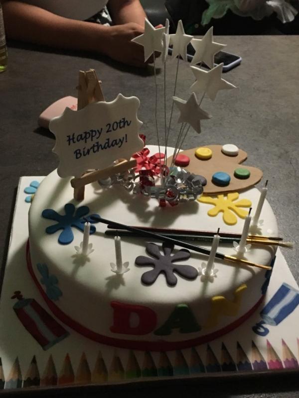 Paint Palette Cake — Birthday Cakes | Art birthday cake, Birthday party cake,  Art party cakes