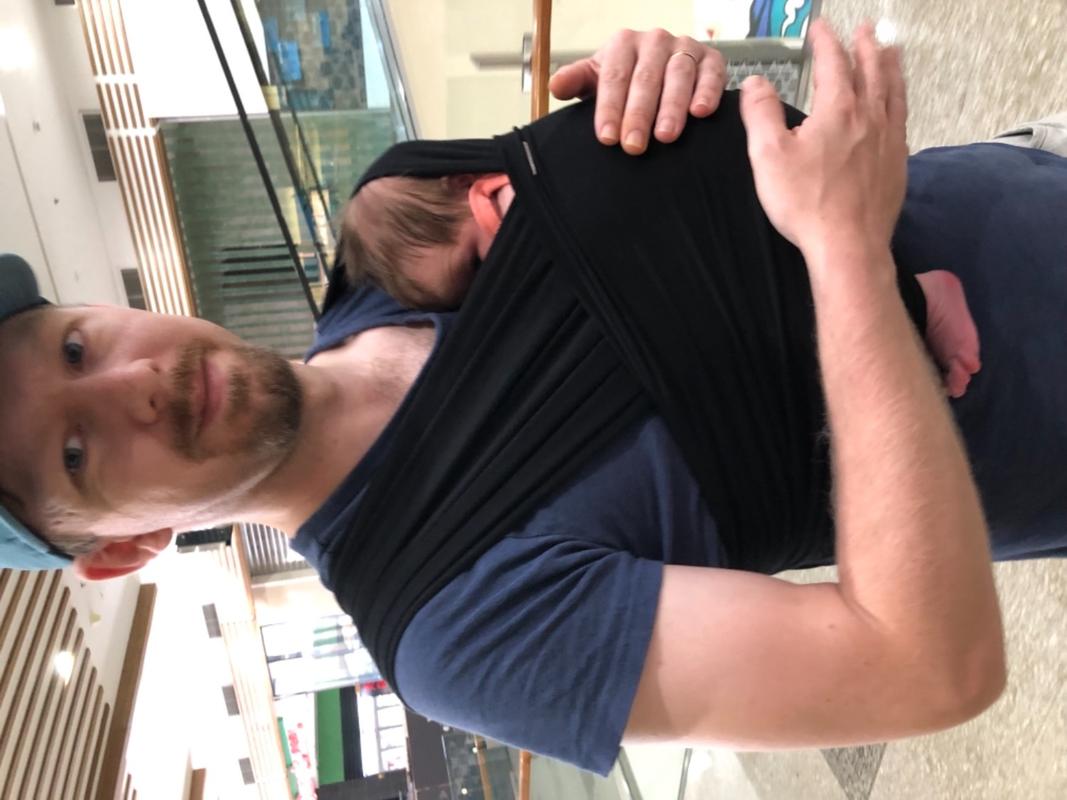 Jett Black Chekoh Stretchy Baby Wrap Carrier