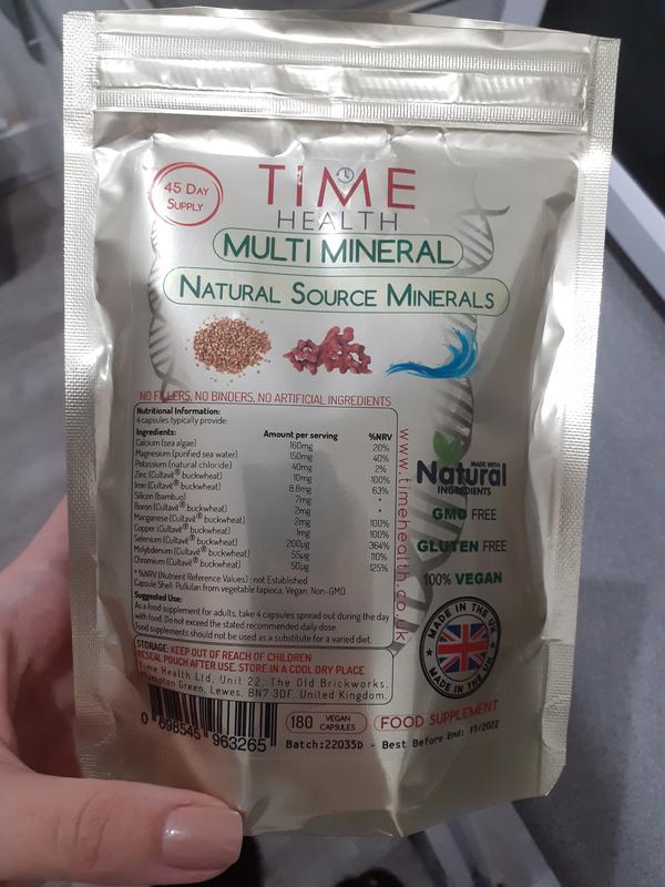 Ionic Multi Mineral Natural Sourced and Plant Based Including Trace Minerals 180 Capsules Time