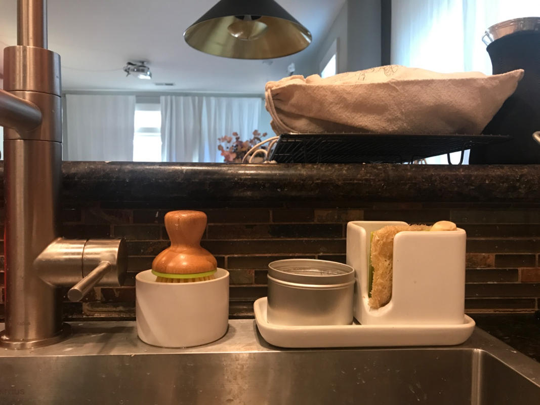 Bubble Up Dish Brush Set White Holistic Habitat