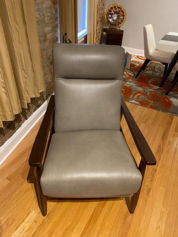 Peter MidCentury Modern Leather Recliner Chair Club Furniture