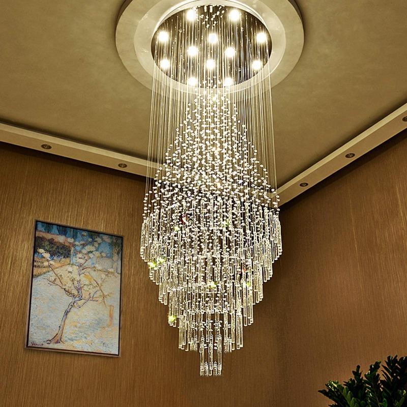 Foyer Chandelier Moooni Lighting, Moooni Large Modern Luxury Crystal Chandelier