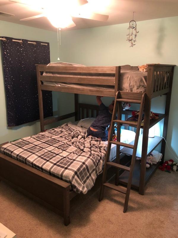 Bunk Bed With Bookcase Max And Lily, Bunk Beds With Full Size