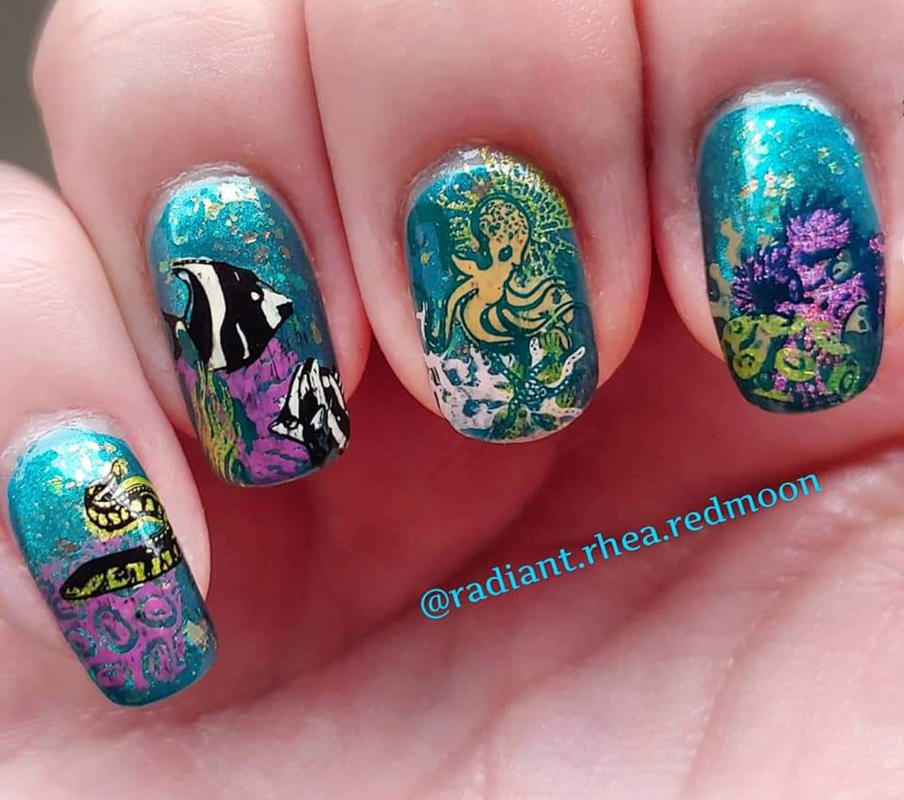 Coral Reef Under the Sea Nail Stamping Plate | Maniology