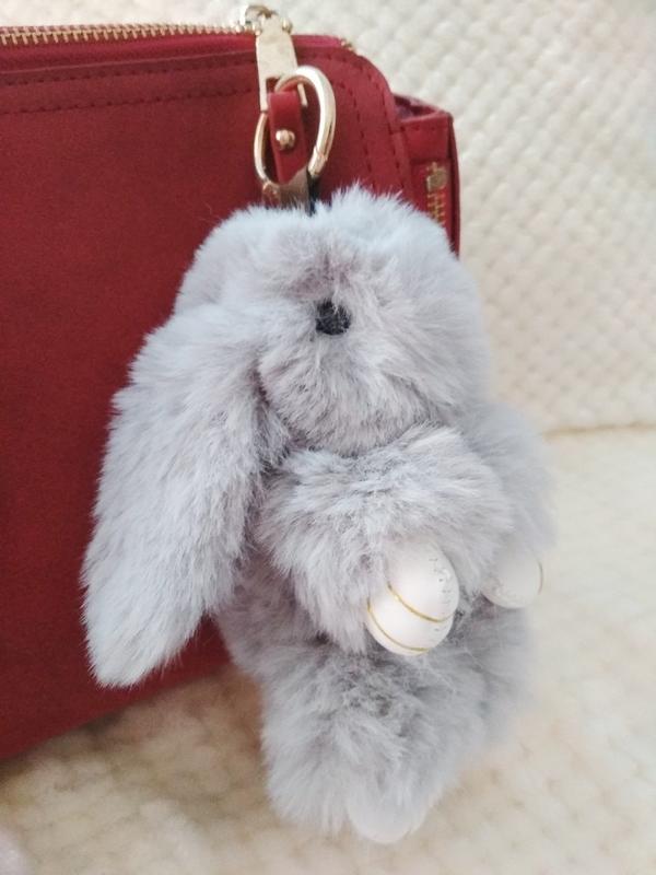 Fluffy Bunny Pom Pom Ball Keychain – Aubenord