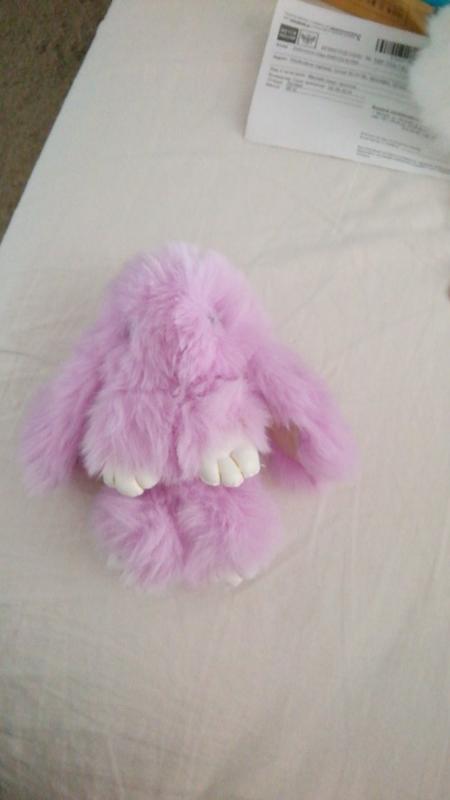 Boots N Bags Heaven Fluffy Bunnies Fuzzy Fur Ball Pom Pom Keychain