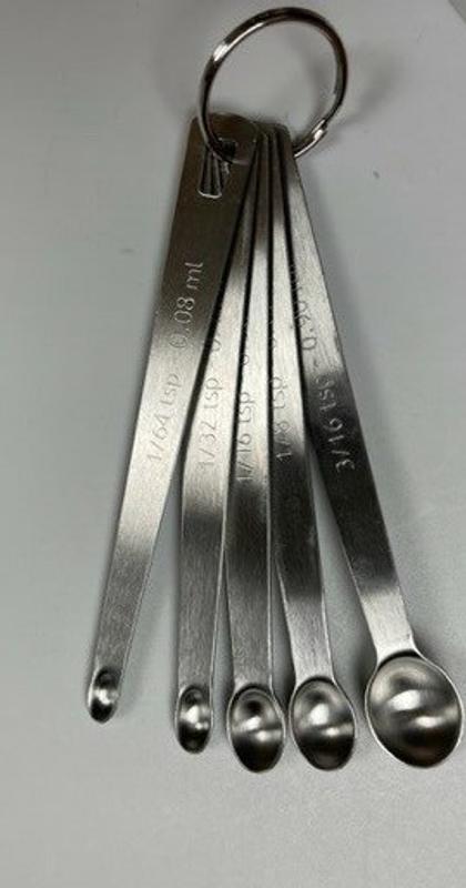 3 Piece Stainless Steel Measuring Spoon Set | 1/32 tsp, 1/16 tsp, 1/8 tsp