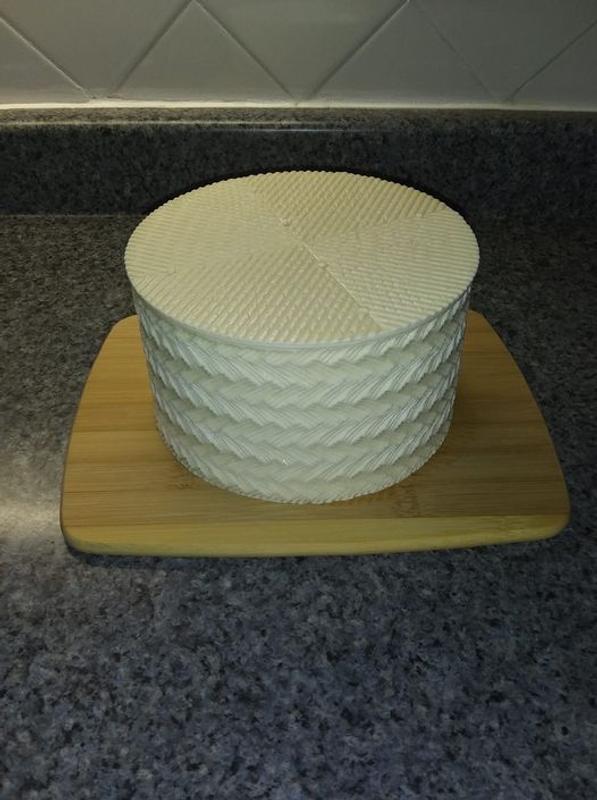 Manchego Cheese Mold with Traditional Pattern Cheese Making