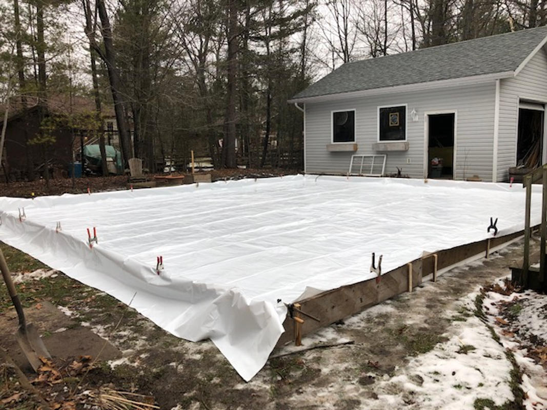 Ice Rink Liner Medium Duty 55ft x 85ft Backyard Hockey Ice Rink Tarp 55x85 