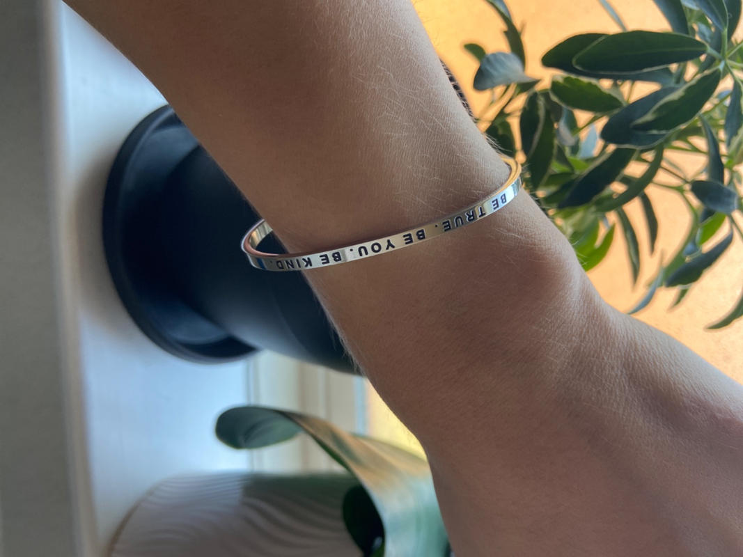 MantraBand Bracelet - Choice of Mantra Be You, Love You. All Ways, Always/Silver