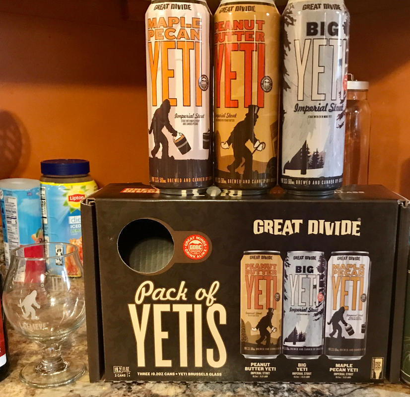 Great Divide Pack of Yetis 3-Pack with Glass