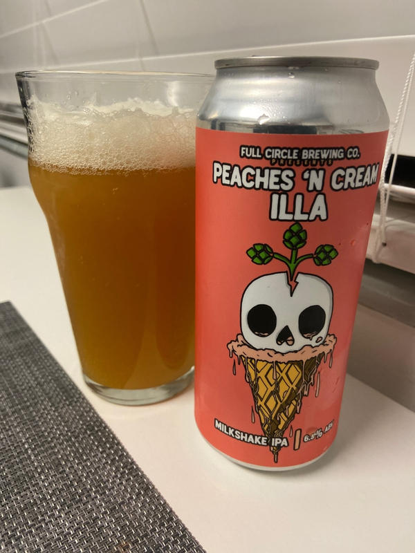 Full Circle Peaches 'N Cream Illa Milkshake IPA CraftShack Buy craft beer online.
