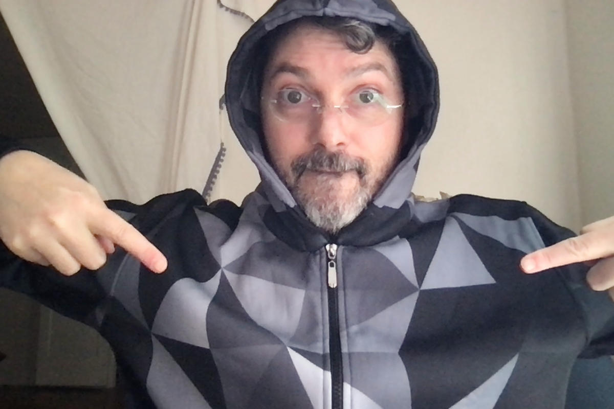 Black Geometric ZipUp Hoodie Hoodie Lab