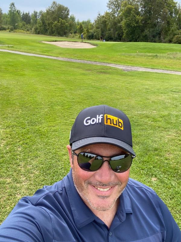 TOUR PRO Golf Hub Golf Hat in Black with Curved Brim - Golf Gods