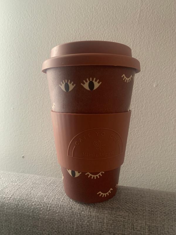 Hello Floral Cafe Yo - Bamboo Reusable Cup