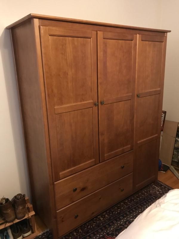 Shaker 3Door Wardrobe Grain Wood Furniture