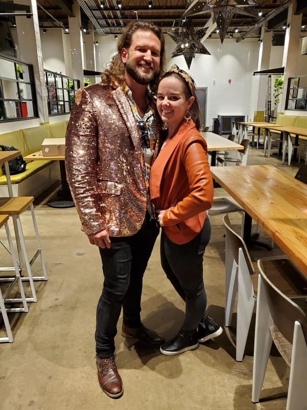 copper sequin jacket