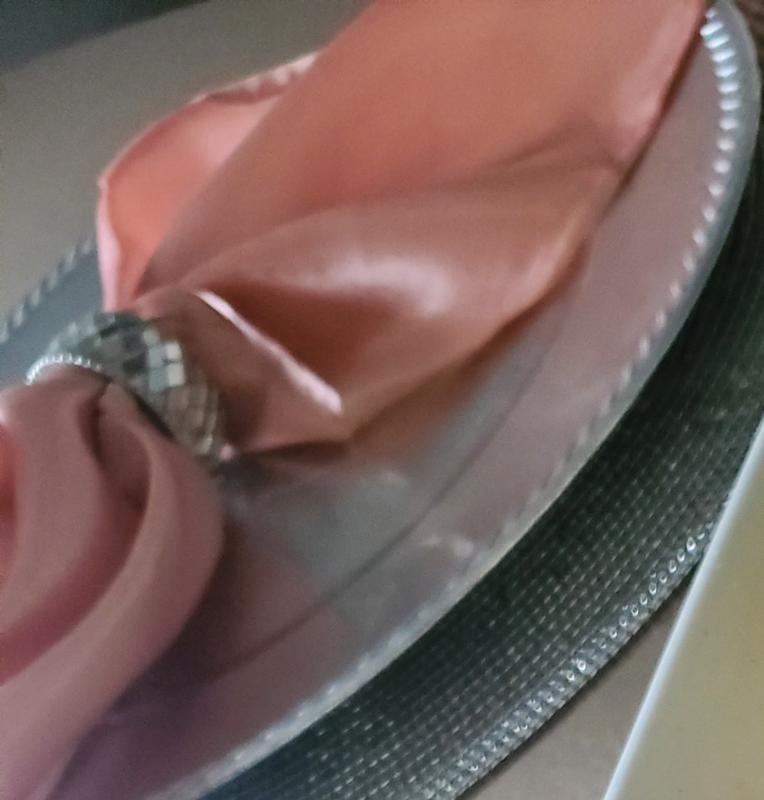 5 Pack | 20"x 20" Dusty Rose Satin Dinner Napkins | TableclothsFactory
