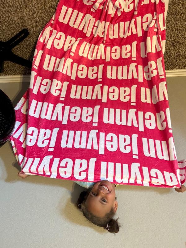 PERSONALIZED NAME BLANKET BOLD (ALL COLOR OPTIONS) Highway 3