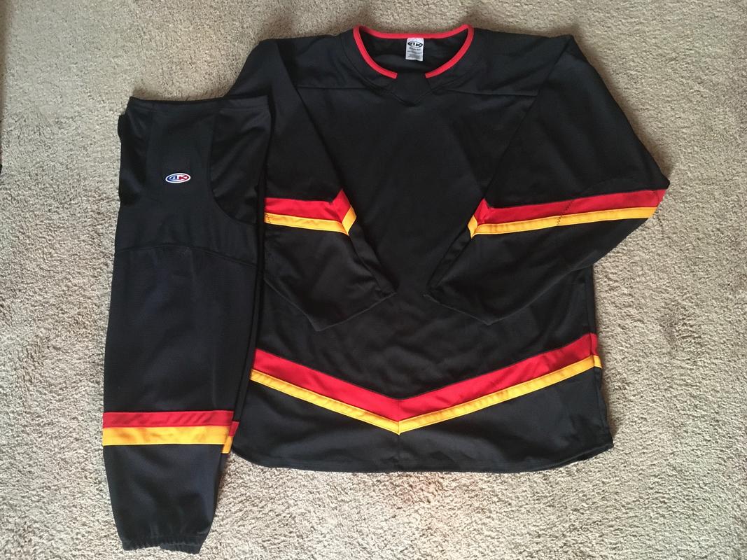 Athletic Knit CAL894B Calgary Flames Reverse Retro Jersey